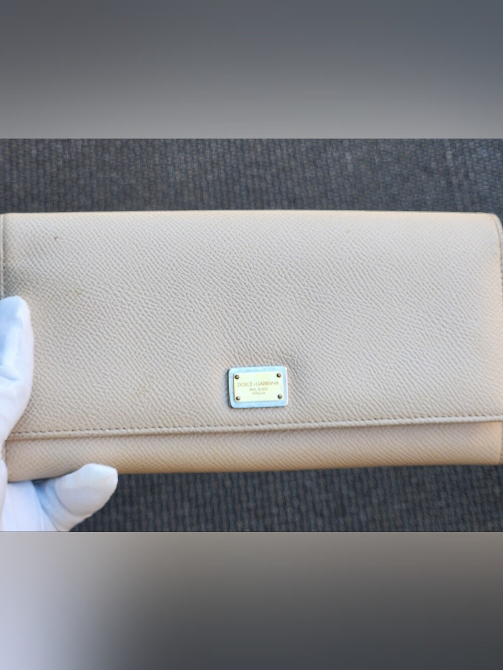 Dolce & Gabbana Nude Rosa Carne Dauphine Wallet + Card